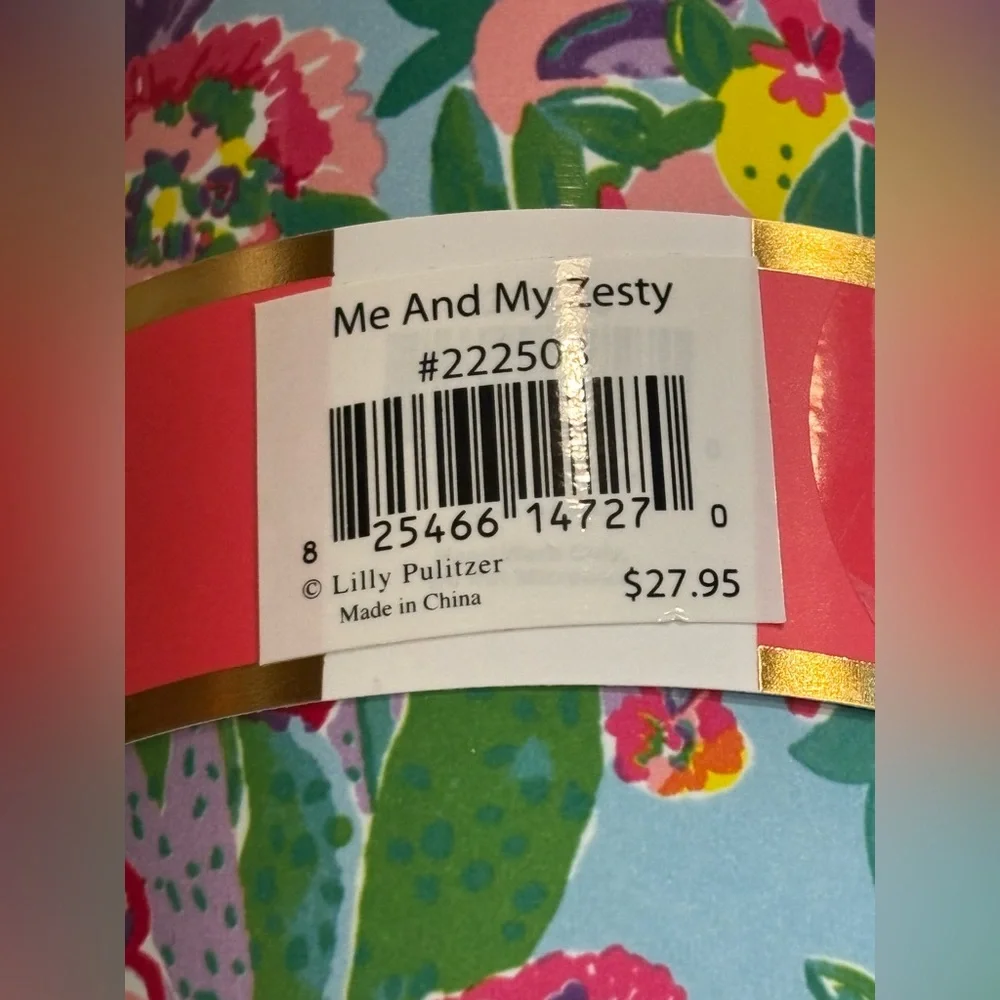 Lilly Pulitzer Me And My Zesty Floral Double Wall Stainless Steel Tumbler 20 oz
